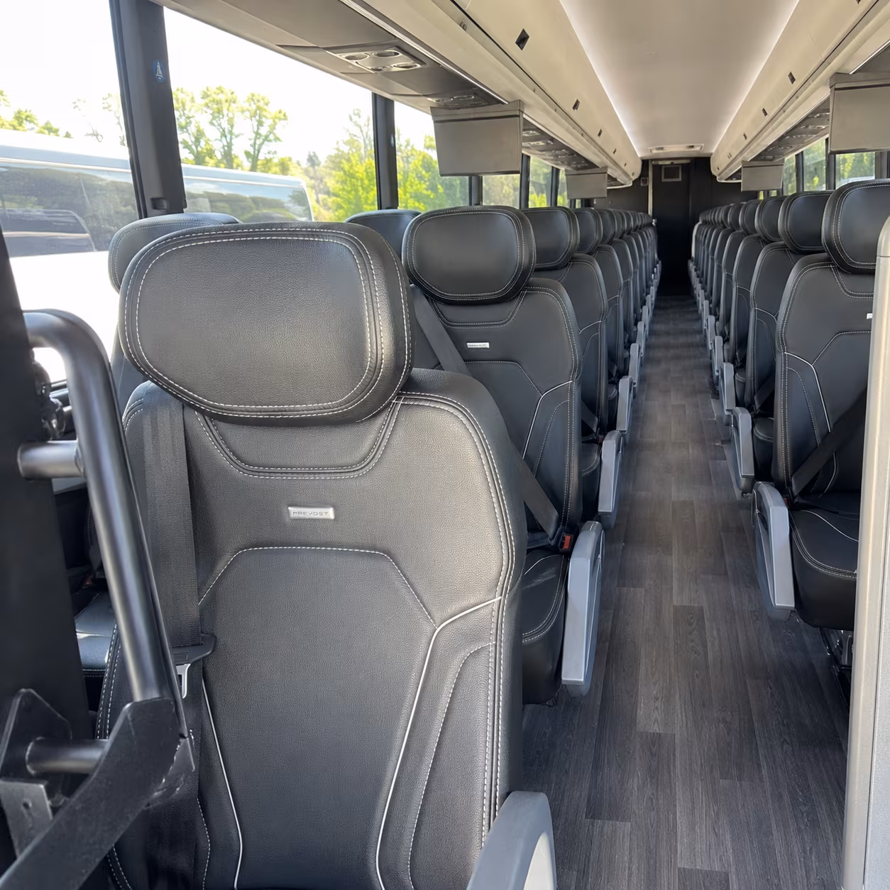 kirkland 47 passenger charter bus interior